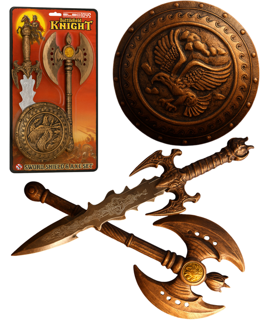 Toy Weapon Set Sword Shield Axe Knight Costume UK