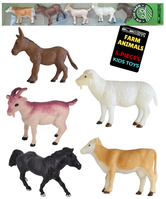 Toy Farm Animal Figurines Realistic Colours Plastic
