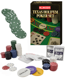 Texas Hold'em Poker Card Game Set Compact Tabletop