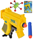 Toy Dart Gun with Soft Foam Darts and Bug Target Yellow
