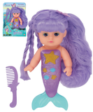 Mermaid Doll Set with Matching Comb Bright Colours – dimensions