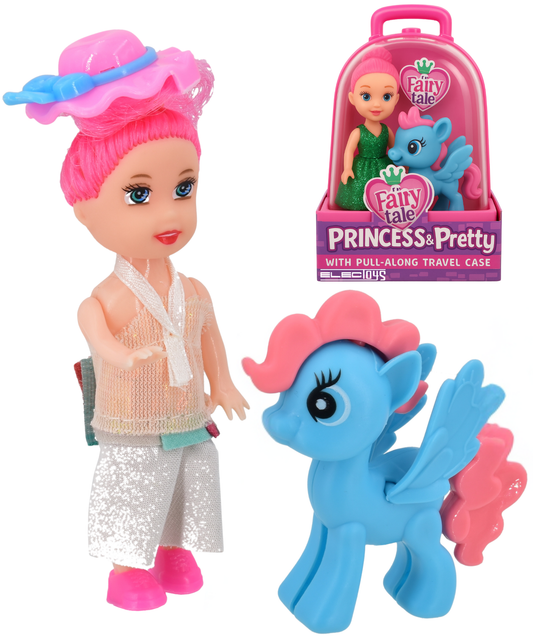Princess & Pretty Pony Figure Duo with Travel Case