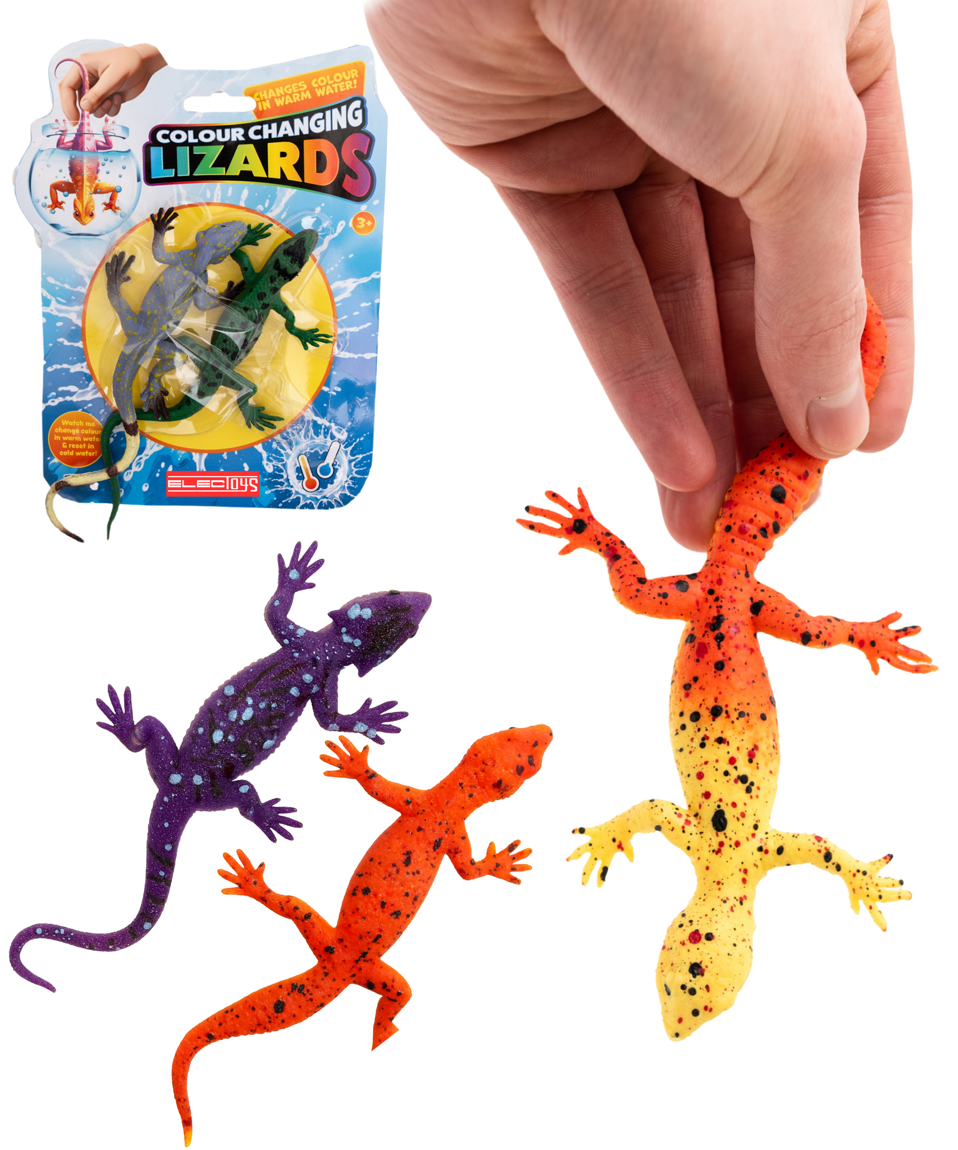 Colour Changing Lizard Toys Hand-Sized Interactive Figures