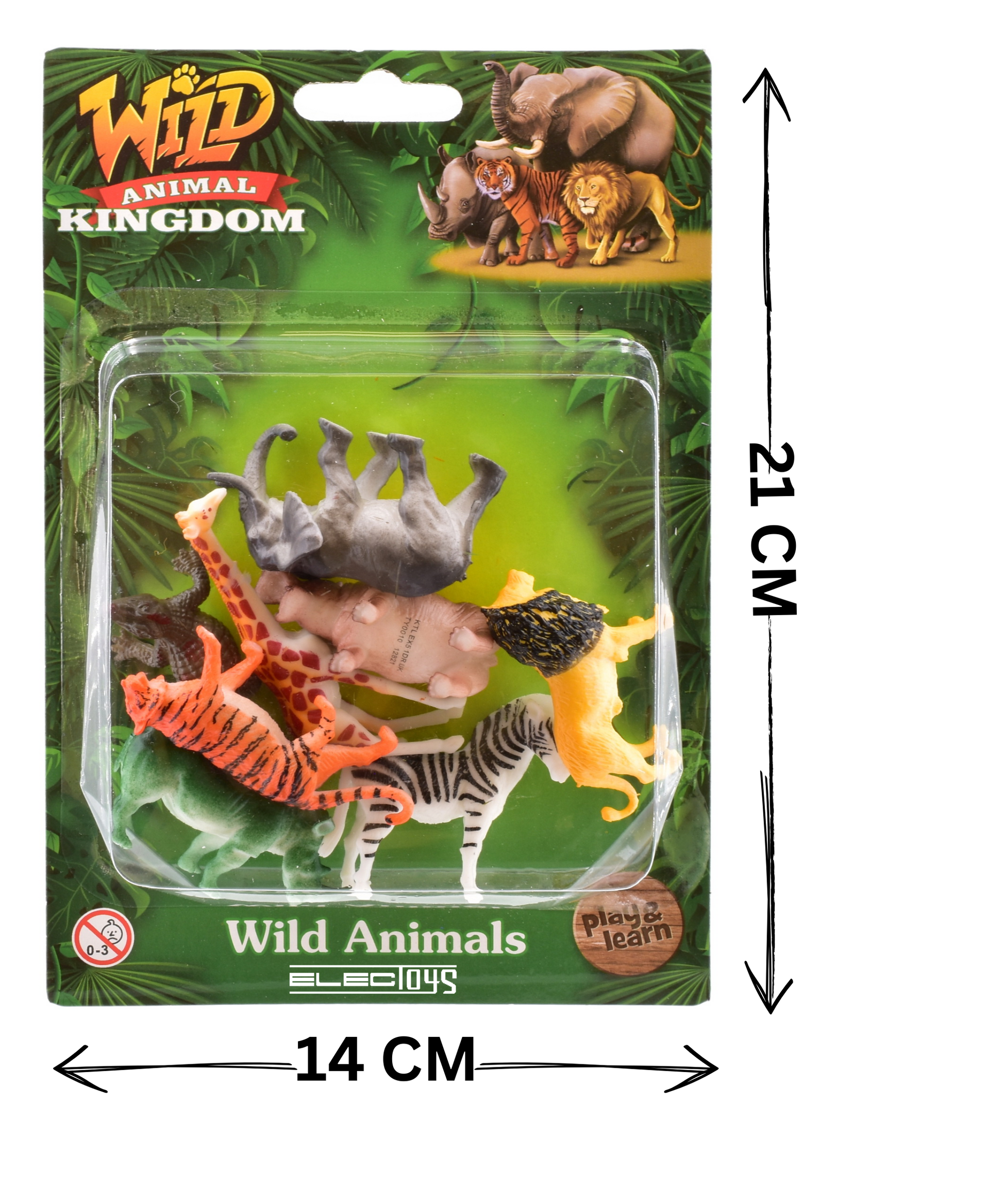 Wild Animal Playset Toy Figures for Kids Ages 3 Plus – dimensions