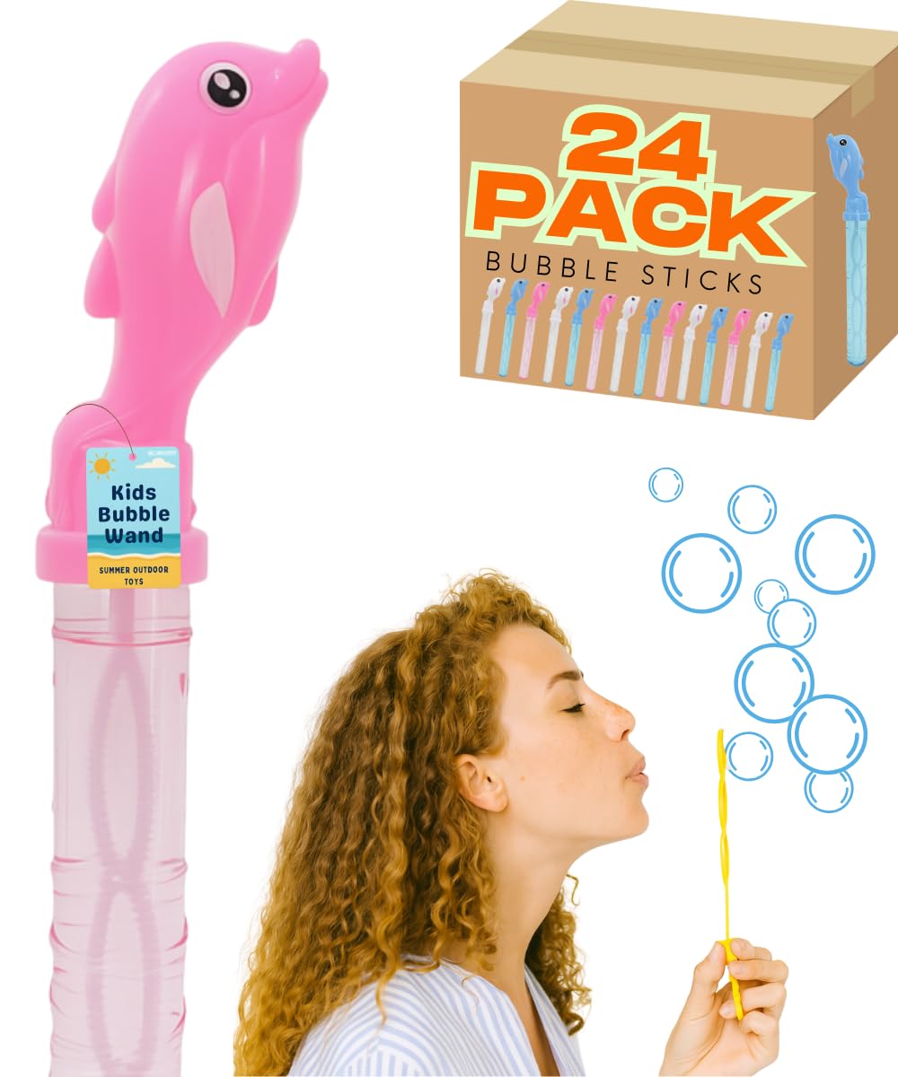 37cm Dolphin Bubble Stick Sword Wands - 118ml Solution each stick - My Store