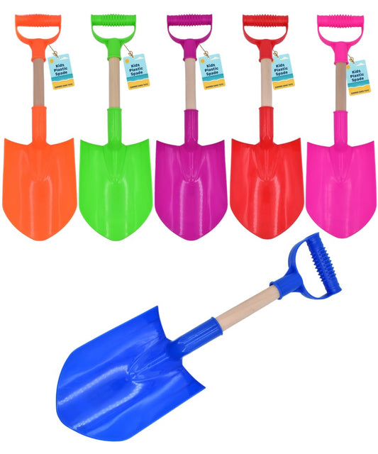 49cm Spade Plastic and Wood Stubby For Sand Soil Digging Beach - My Store