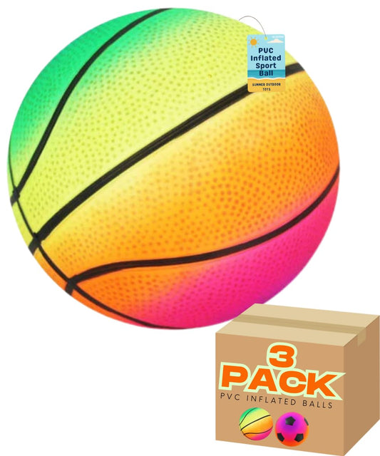 5" Neon Fluorescent Coloured Football Ball for Kids - Inflated - My Store