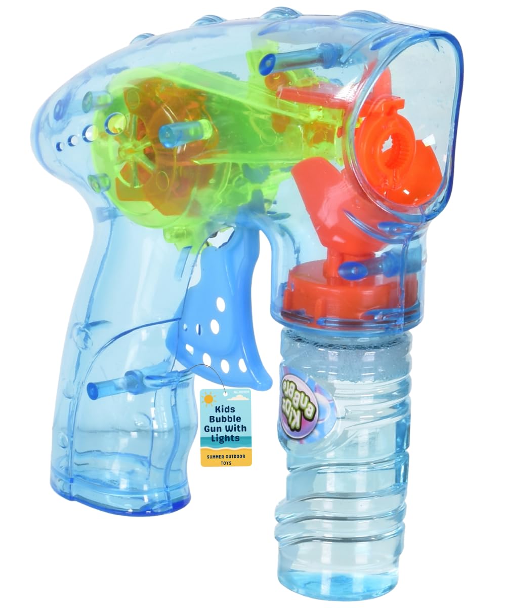 Light Up Bubble Gun - Friction Without Batteries - 2 Bubble bottles - My Store