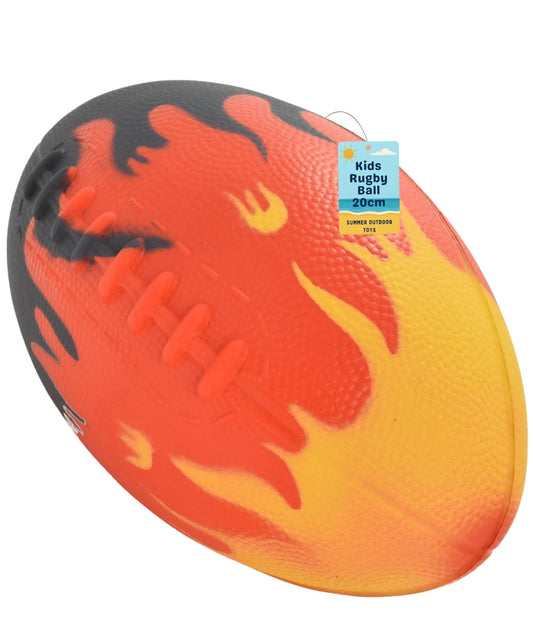 8" Rugby Ball with Fire Flame Hot Design Ball for Kids - My Store