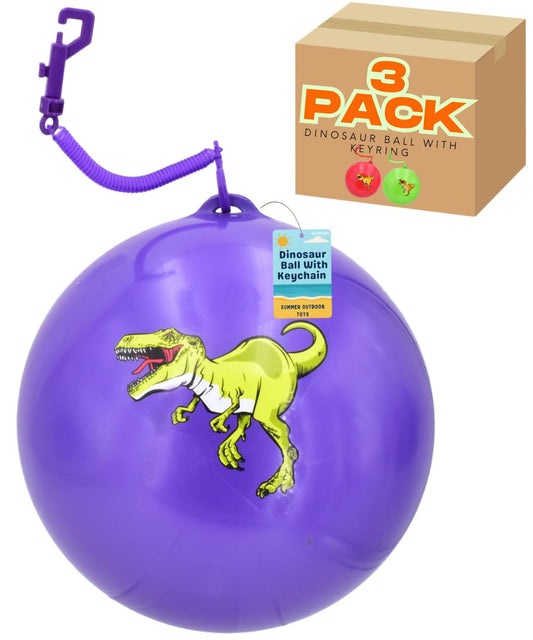 9" Dinosaur Design Ball with Keychain | Football for Kids - My Store