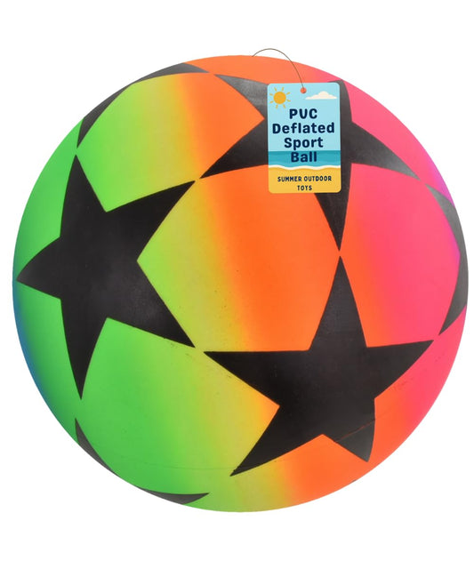 9" Large Stars Design Coloured Football Ball for Kids - Inflatable - My Store