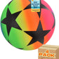 9" Large Stars Design Coloured Football Ball for Kids - Inflatable - My Store
