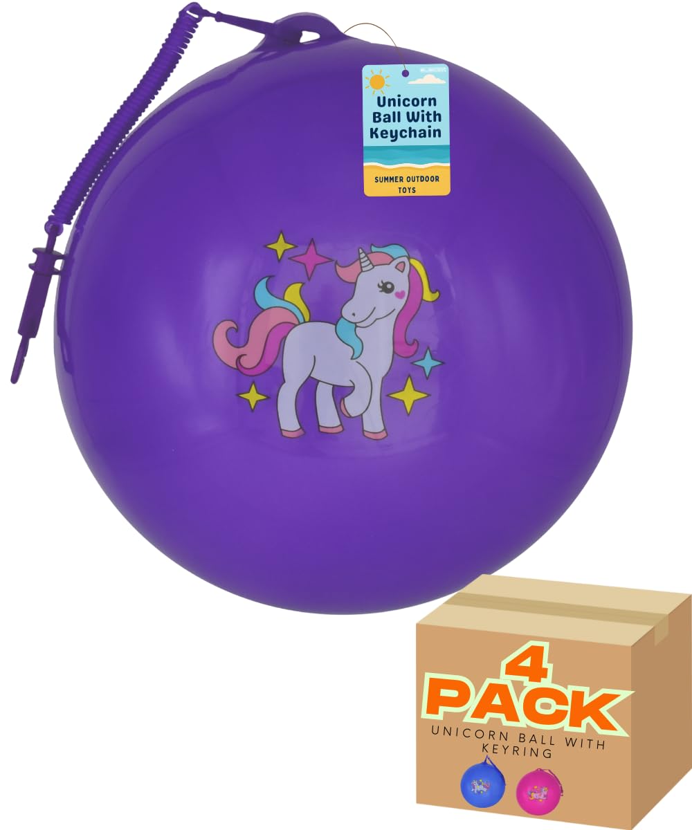 9" Unicorn Design Ball with Keychain | Football for Kids - My Store