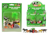 Farm Animal Playset Kids Toy Figures Multi-Coloured Compact