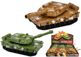 Toy Military Tank Rotating Turret Friction Powered Camo