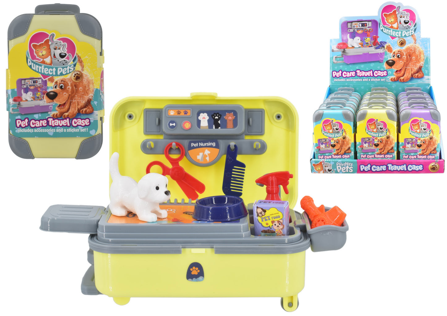 Pet Care Travel Toy Set Animal Grooming Portable Case