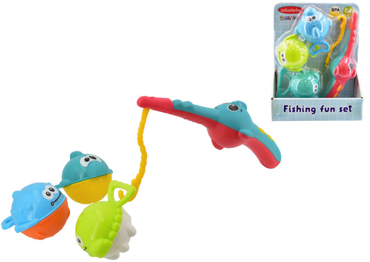 Children's Multicoloured Bath Fishing Toy Set Plastic