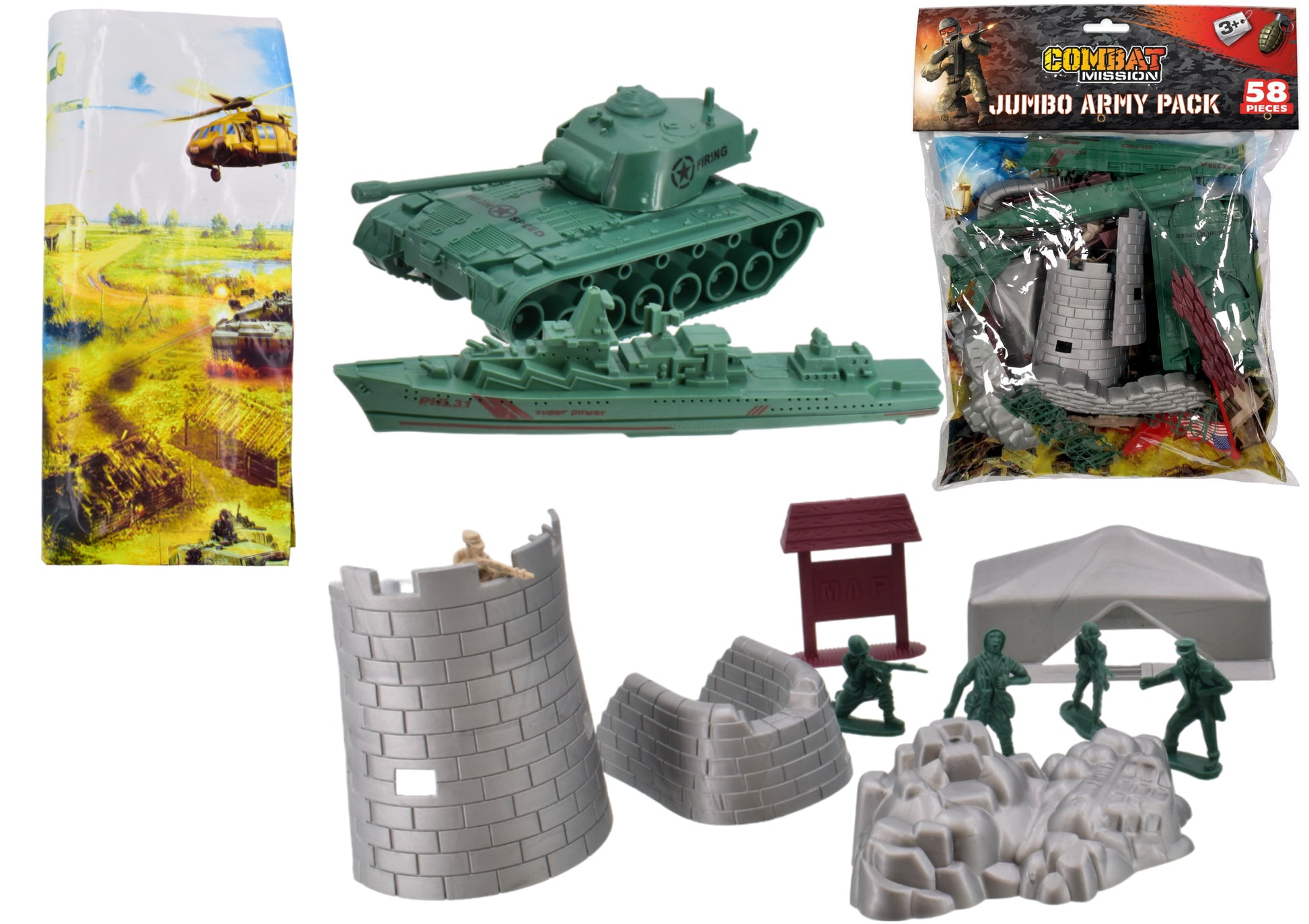 Army Toy Soldiers Playset Vehicles Structures Roleplay