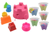 Kinetic Play Sand Set with Castle Shape Moulds Bright