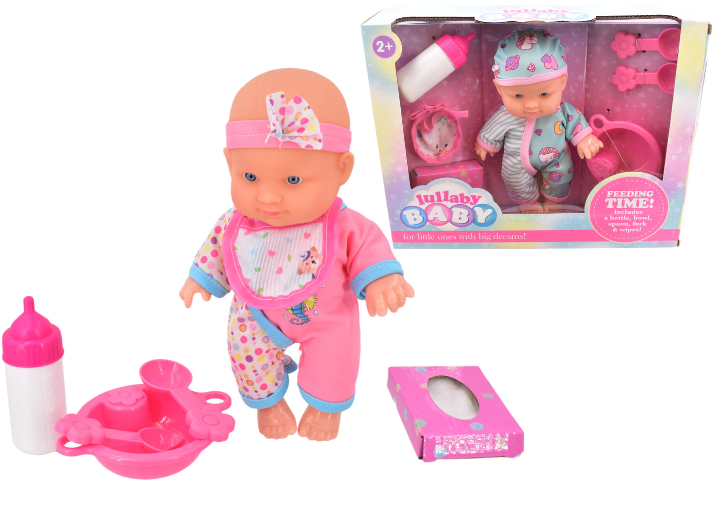 Baby Doll Feeding Accessories with Bottle and Spoon
