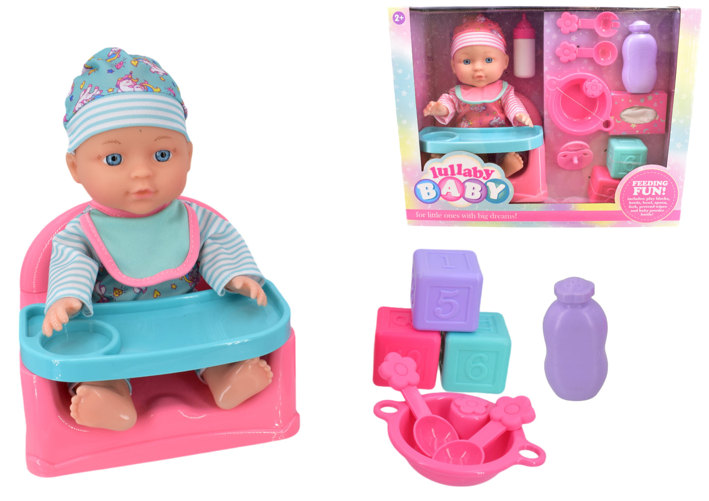 Baby Doll Feeding Set with High Chair and Accessories