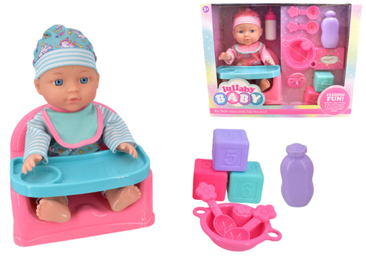 Baby Doll Feeding Set with High Chair and Accessories