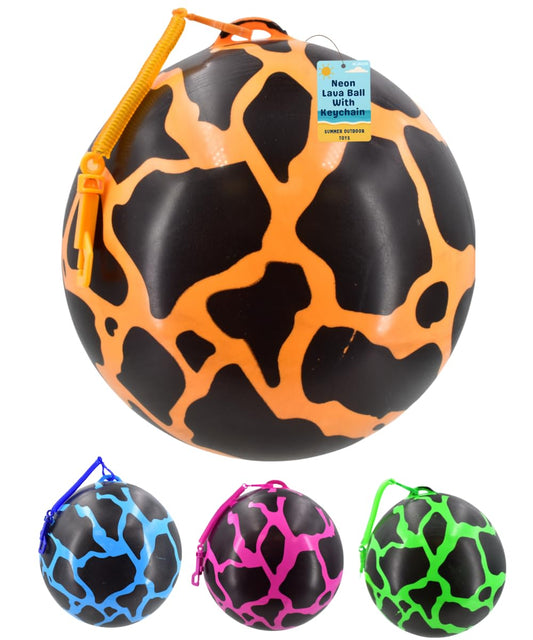 Lava Ball with Keychain | Football Neon Star Design for Kids | - My Store