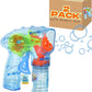 Light Up Bubble Gun - Friction Without Batteries - 2 Bubble buottles - My Store