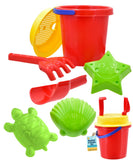 Sand Castle Bucket Set With Shovel Spade - Round Shape - 16cm - My Store